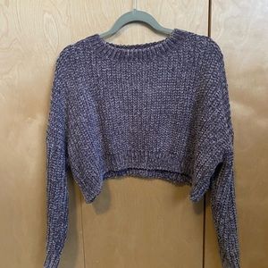 Grey Cropped Sweater